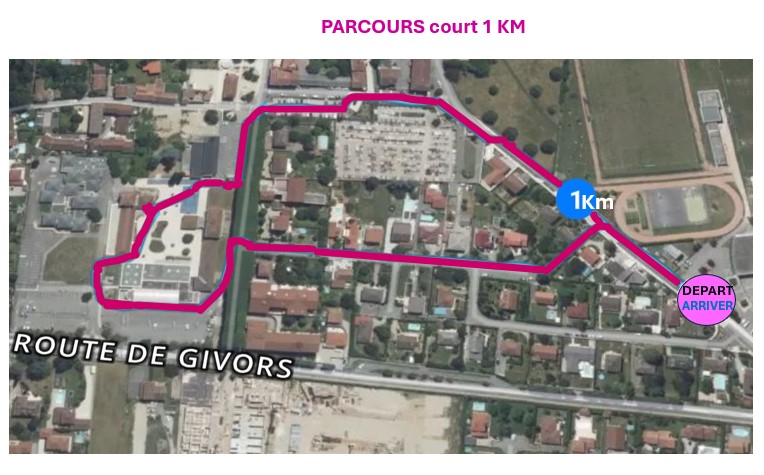 Parcours Octobre Rose de 1km